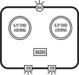 2009+ Polaris RZR 170 Stereo Tops (2-Seat)