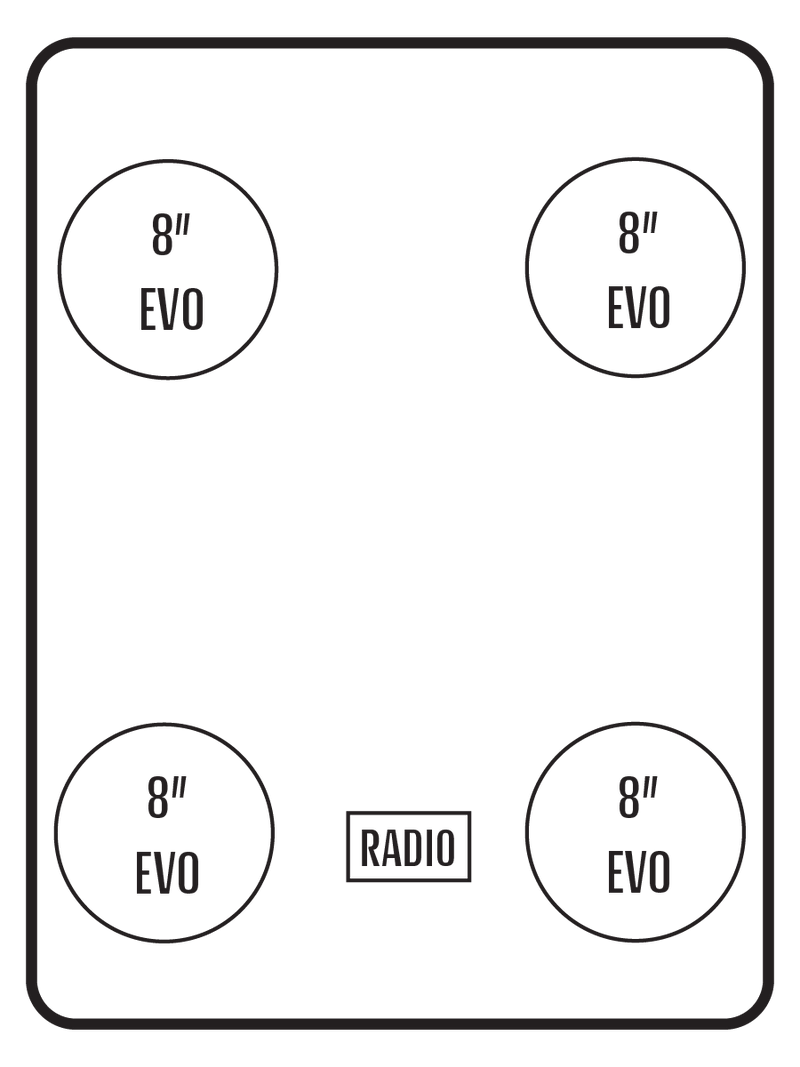2014-23 Polaris RZR XP 4 1000 / 2015+ RZR 4 900 Stereo Tops (4-Seat)
