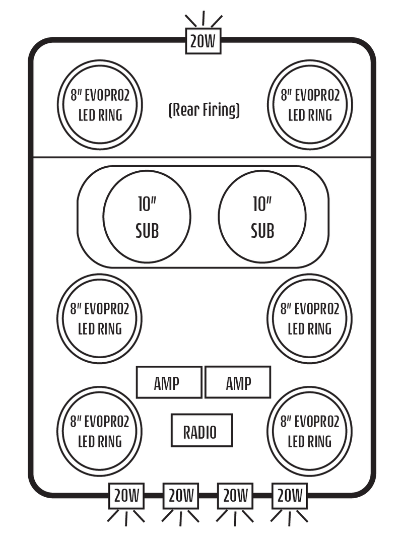 2014-23 Polaris RZR XP 4 1000 / 2015+ RZR 4 900 Stereo Tops (4-Seat)