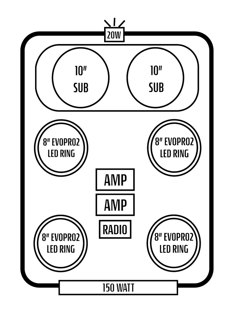 2022+ Polaris RZR Pro R 4 Stereo Tops (4-Seat)