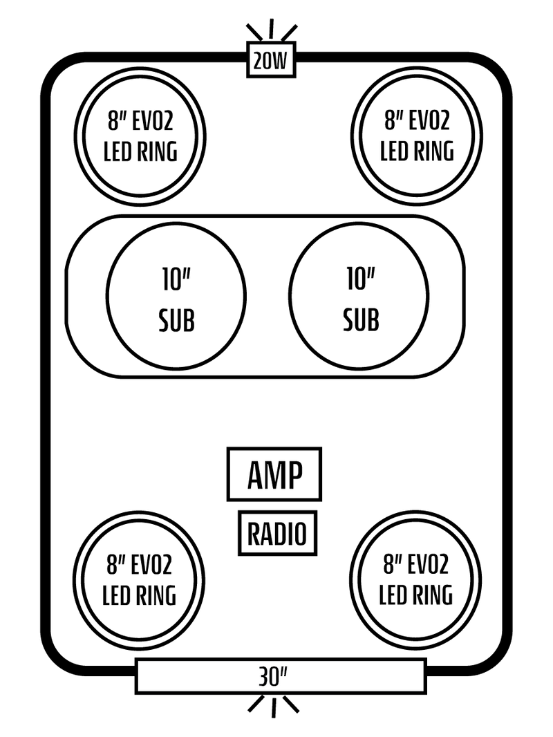 2022+ Polaris RZR Turbo R 4 Stereo Tops (4-Seat)