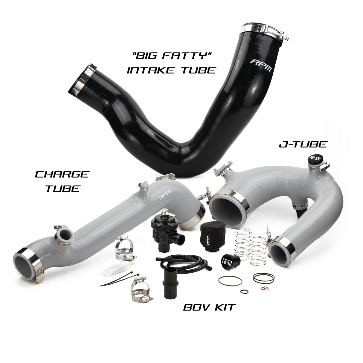 RPM Polaris RZR Turbo R & PRO XP/S Turbo Silicone Intake J-Tube, Charge Tube W/ BOV, & Intake Tube KIT