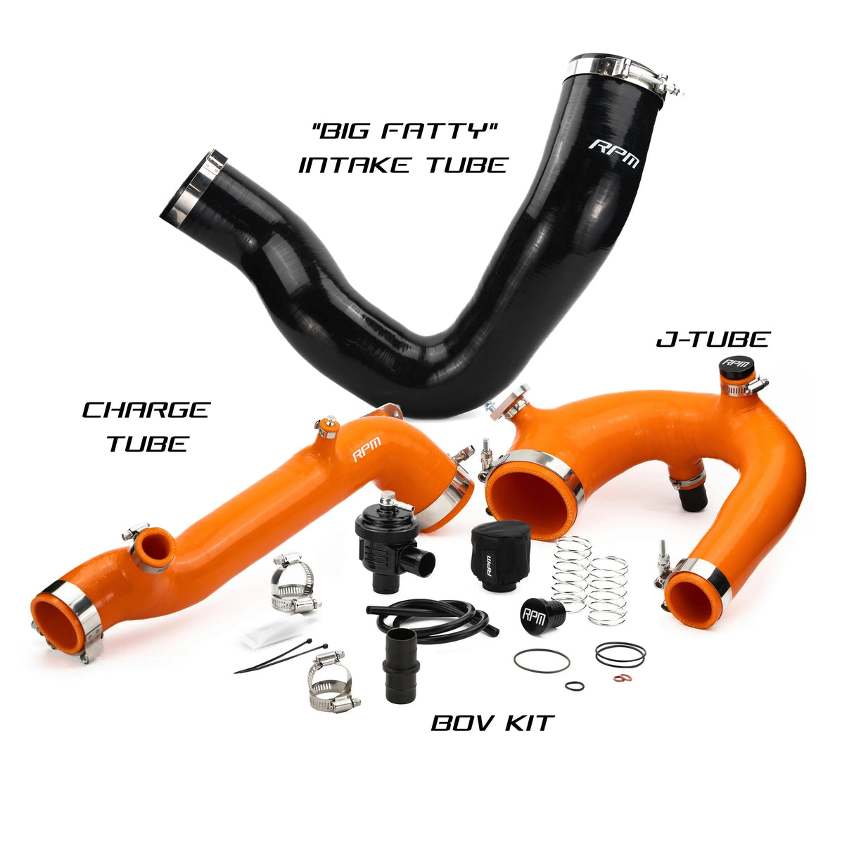RPM Polaris RZR Turbo R & PRO XP/S Turbo Silicone Intake J-Tube, Charge Tube W/ BOV, & Intake Tube KIT