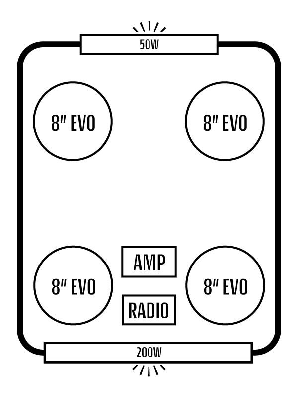 2024+ Polaris RZR XP Stereo Tops (2-Seat)