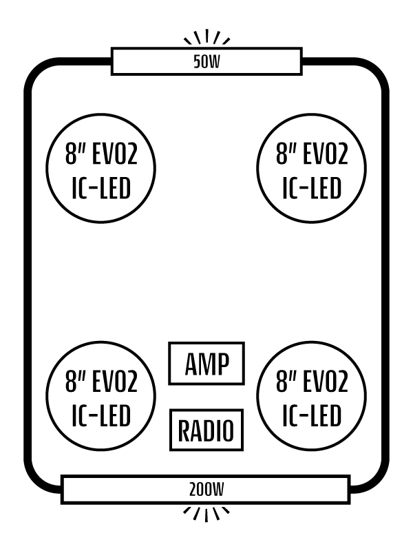 2024+ Polaris RZR XP Stereo Tops (2-Seat)
