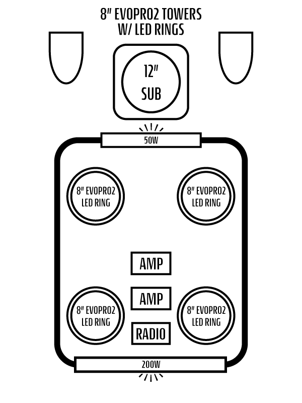 2024+ Polaris RZR XP Stereo Tops (2-Seat)