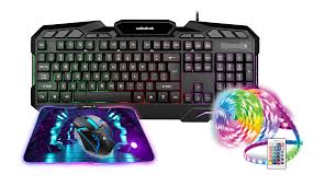 RadioShack Keyboard RGB Light Mouse and Mouse Pad Combo 2607062 TekShack