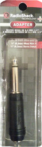 Radio Shack Adapter Mono Male 6.3 mm (1/4") to Stereo Female 6.3 mm (1/4") TekShack