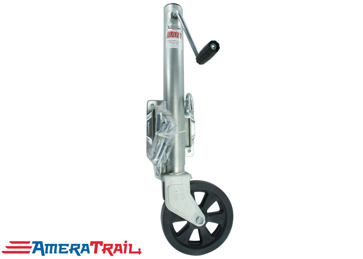 1500 lb. Swivel Jack w/ 8" Wheel, Pull Pin Swivel Action, Made by Ram