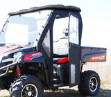 Seizmik 52-06003 framed doors shown with roof on Polaris Ranger