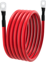 6 AWG Battery Cable – 3FT-5FT 6 Gauge Power Inverter Cable with 5/16" Tinned Copper Lugs TekShack