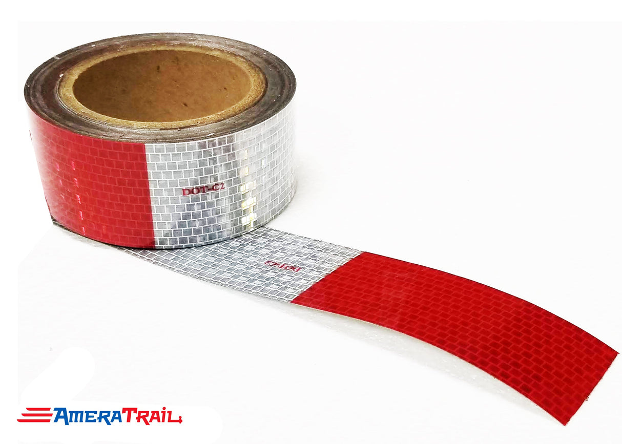 Reflective Tape DOT-C2 Ultra Bright Red & White - 150' Roll