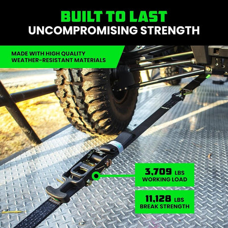 2" x 8' Vehicle J Hook Tie-Down Kit by Rhino USA