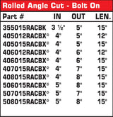 Rolled Angle Cut Bolt-on | Black Powder Coated Exhaust Tip