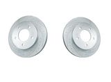New Performance Rotors (Pair) Dimple-Drilled, Slotted, Zinc Plated.