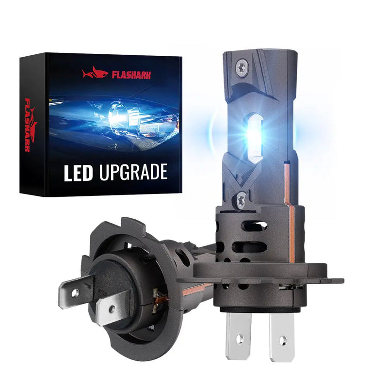 S2 H7 60W 6500K 24000LMWhite IP67 LED Headlight Bulbs 2Pcs Flashark