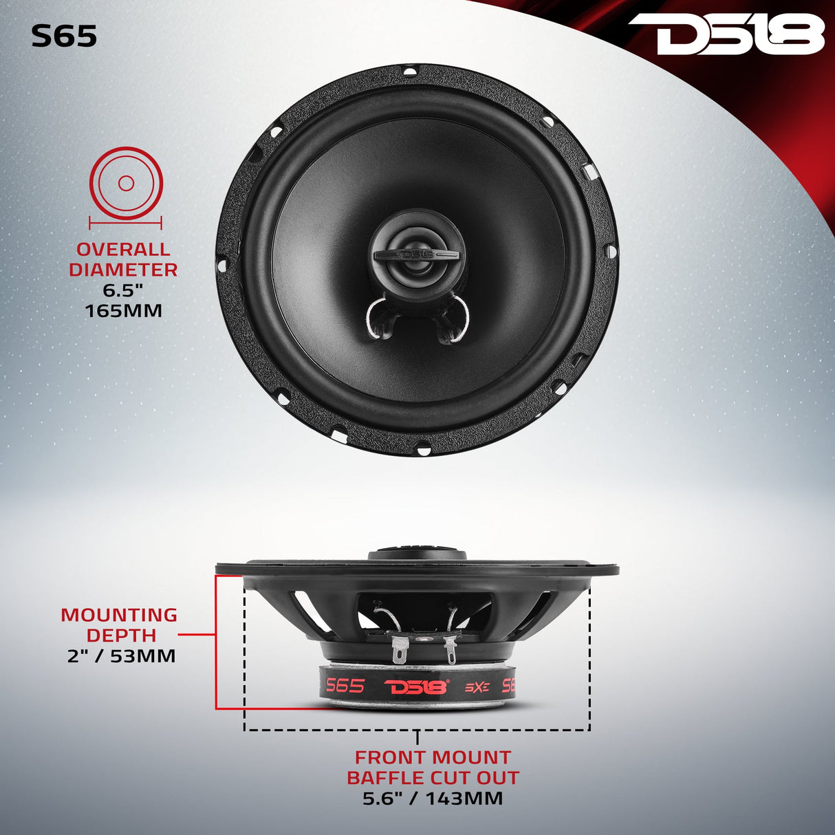SELECT 6.5" 2-Way Coaxial Speaker | 180W RMS 4-Ohm