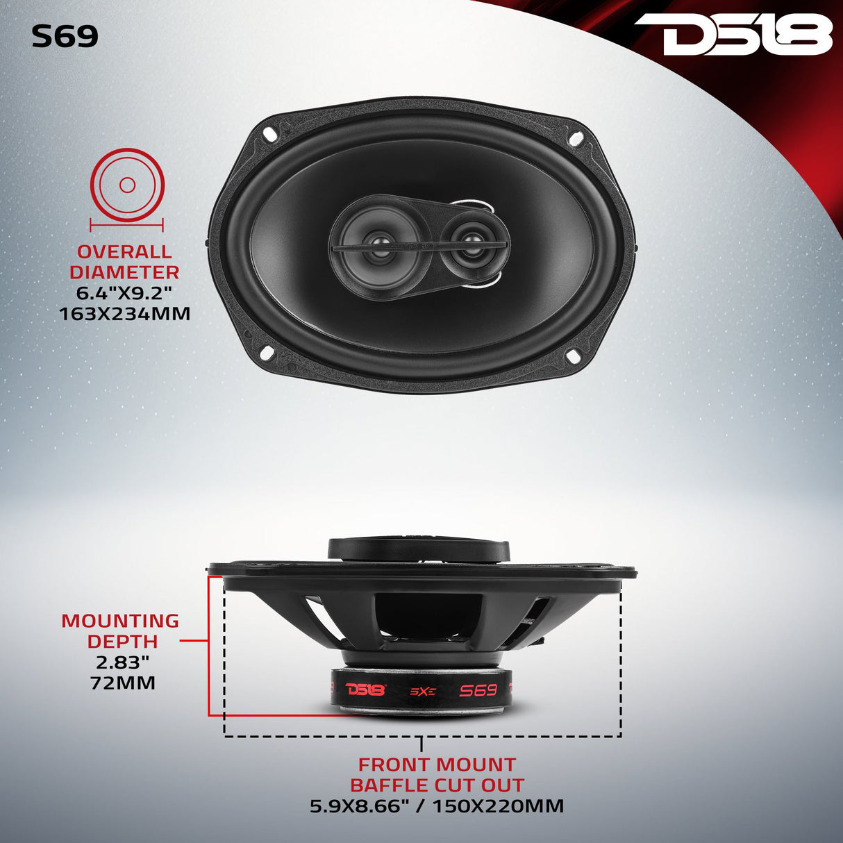 SELECT 6x9" 3-Way Coaxial Speaker | 240W RMS 4-Ohm