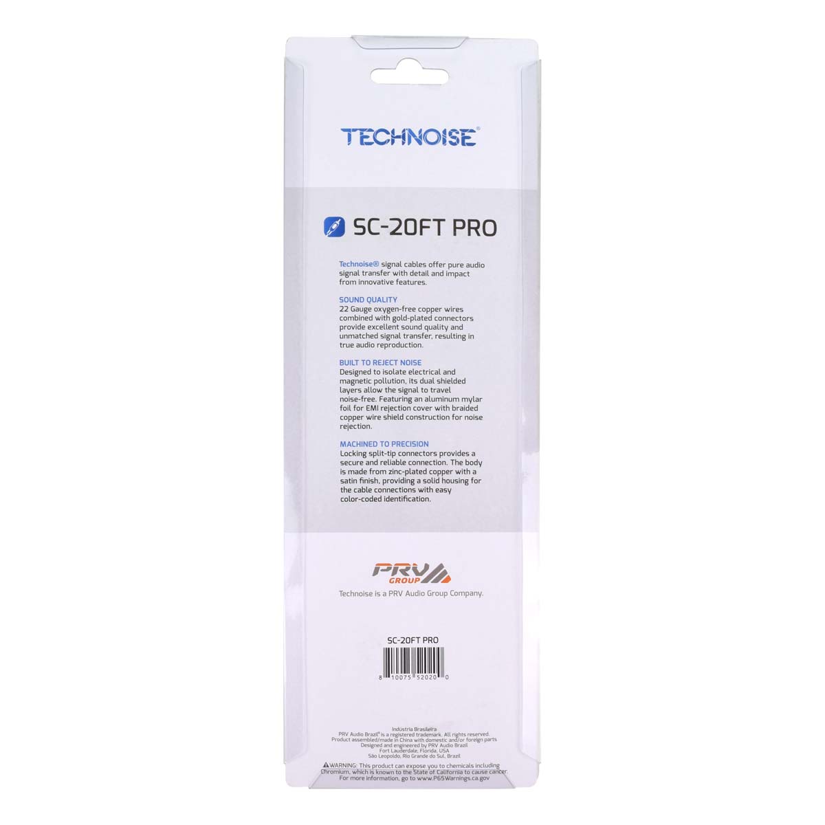 PRV Audio TECHNOISE RCA Audio Signal Cable 20ft
