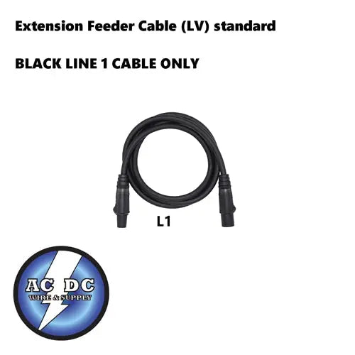 Extension Feeder Stage and lighting Cable 25 ft 4/0 L1 BLACK (LV) standard 405A AC/DC WIRE AND SUPPLY