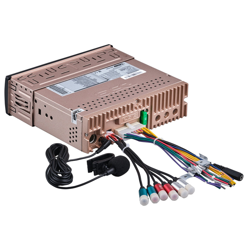 High Power 240 Watts RMS (4 x 60) Digital Media Receiver | Single Din | DSP | APP | Bluetooth Audio and Calling Head Unit | Aux Input | USB | Mechless | AM/FM Radio Receiver | 3V + 3.5V Subwoofer