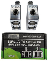 Sky High Car Audio Dual 1/0 AWG to Single 1/0 Amp Input Reducers (Pair)