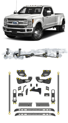 Any Level 4.5" Static Lift - Base System: F-350, Dual Rear Wheel (2017-2019) Any Level Lift