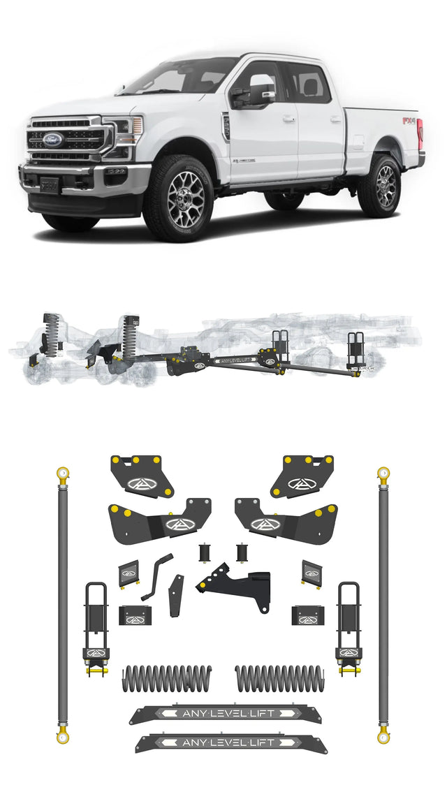 Any Level 5.5" Static Lift - Base System: F-250/F-350, Single Rear Wheel (2020-2022) Any Level Lift