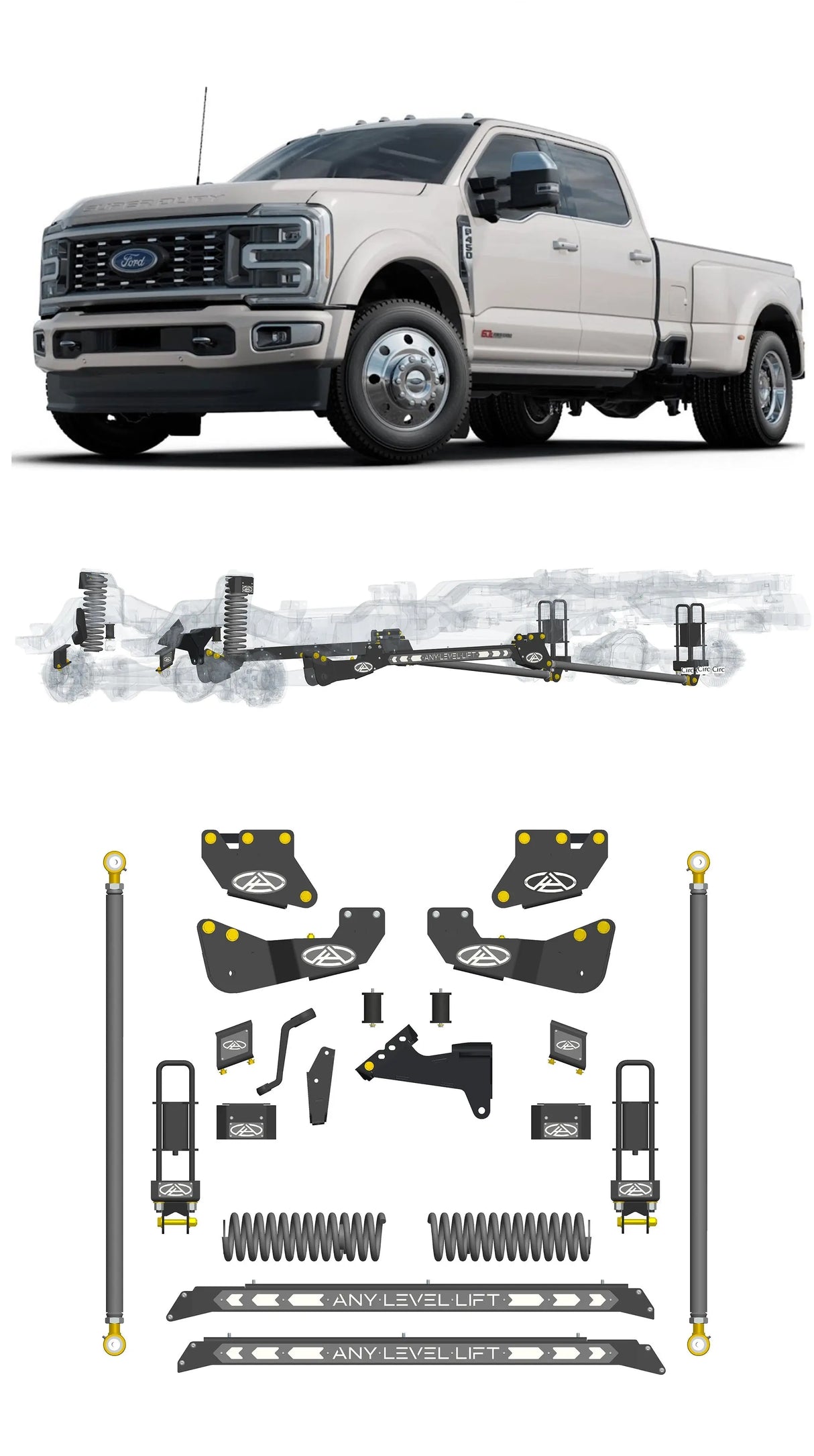 Any Level 5.5" Static Lift - Base System: F-450, Dual Rear Wheel (2023+) Any Level Lift
