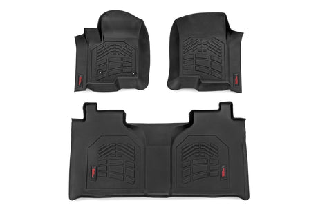 Sure-Fit Floor Mats FR & RR FR Bucket Crew Silverado/Sierra 1500/2500HD/3500HD (19-26) Rough Country