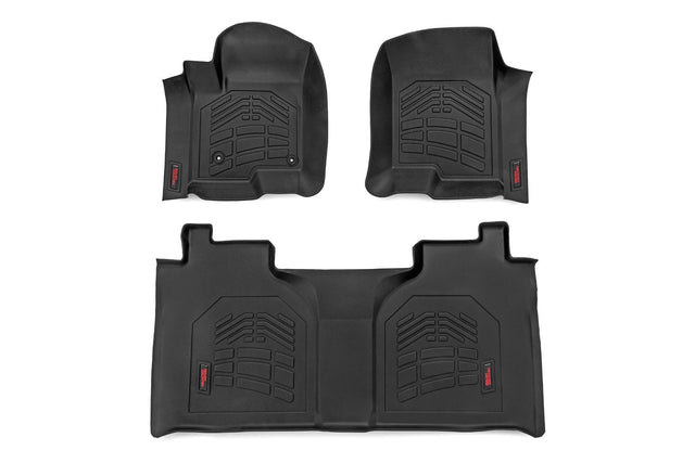 Sure-Fit Floor Mats FR & RR FR Bucket Crew Silverado/Sierra 1500/2500HD/3500HD (19-26) Rough Country