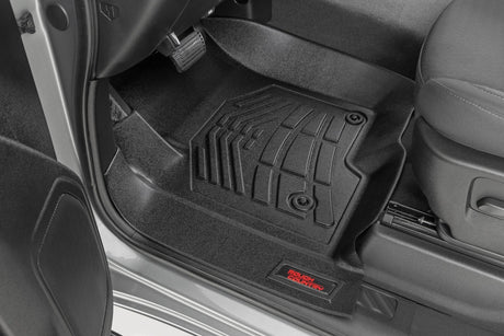 Sure-Fit Floor Mats FR & RR FR Bucket Crew Silverado/Sierra 1500/2500HD/3500HD (19-26) Rough Country