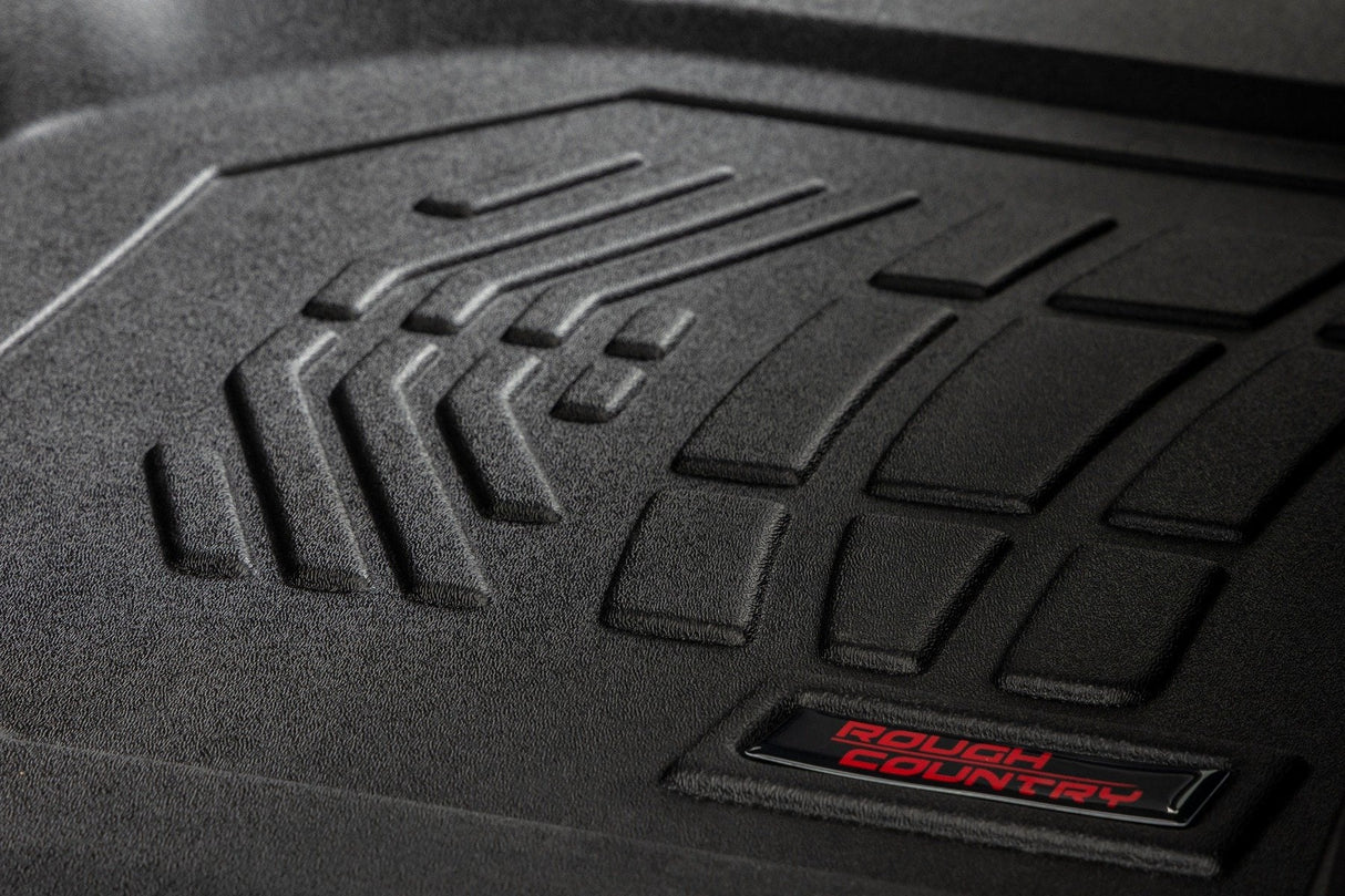 Sure-Fit Floor Mats FR & RR FR Bucket Crew Silverado/Sierra 1500/2500HD/3500HD (19-26) Rough Country