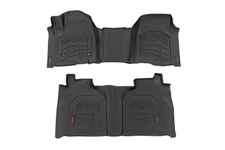 Sure-Fit Floor Mats FR & RR FR Over Hump Crew Silverado/Sierra 1500/2500HD/3500HD (19-26) Rough Country