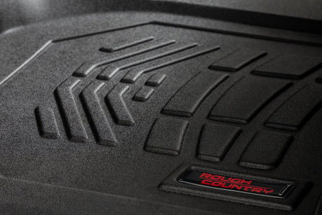 Sure-Fit Floor Mats FR & RR FR Over Hump Crew Silverado/Sierra 1500/2500HD/3500HD (19-26) Rough Country