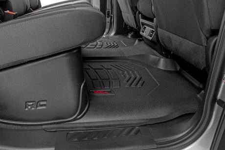 Sure-Fit Floor Mats FR & RR FR Over Hump Crew Silverado/Sierra 1500/2500HD/3500HD (19-26) Rough Country