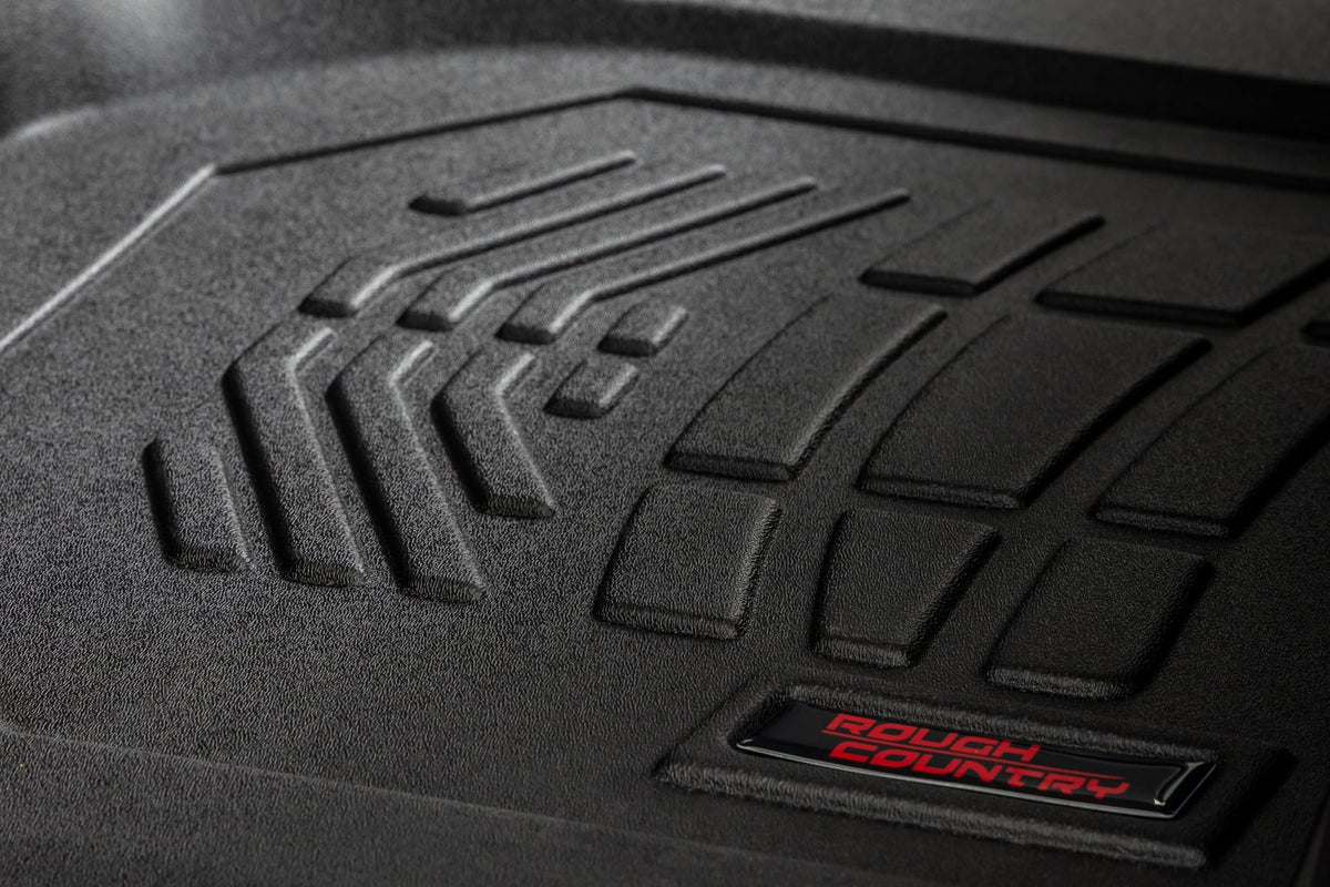 Floor Mats FR Bucket Crew Silverado/Sierra 1500/2500HD/3500HD (19-26) Rough Country