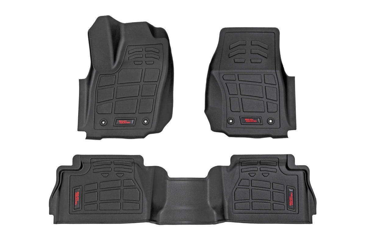 Sure-Fit Floor Mats Front & Rear Double Cab Toyota Tacoma (24-26) Rough Country