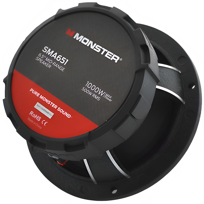 Monster SMA651 6.5″ 500W RMS Midrange Speaker 8-Ohm (Single) Monster Audio