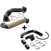 Downpipe Exhaust For 2004.5-2010 Chevy/GMC 6.6L Duramax LLY/LBZ/LMM Diesel 3 Inch Flashark
