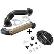 Downpipe Exhaust For 2004.5-2010 Chevy/GMC 6.6L Duramax LLY/LBZ/LMM Diesel 3 Inch Flashark