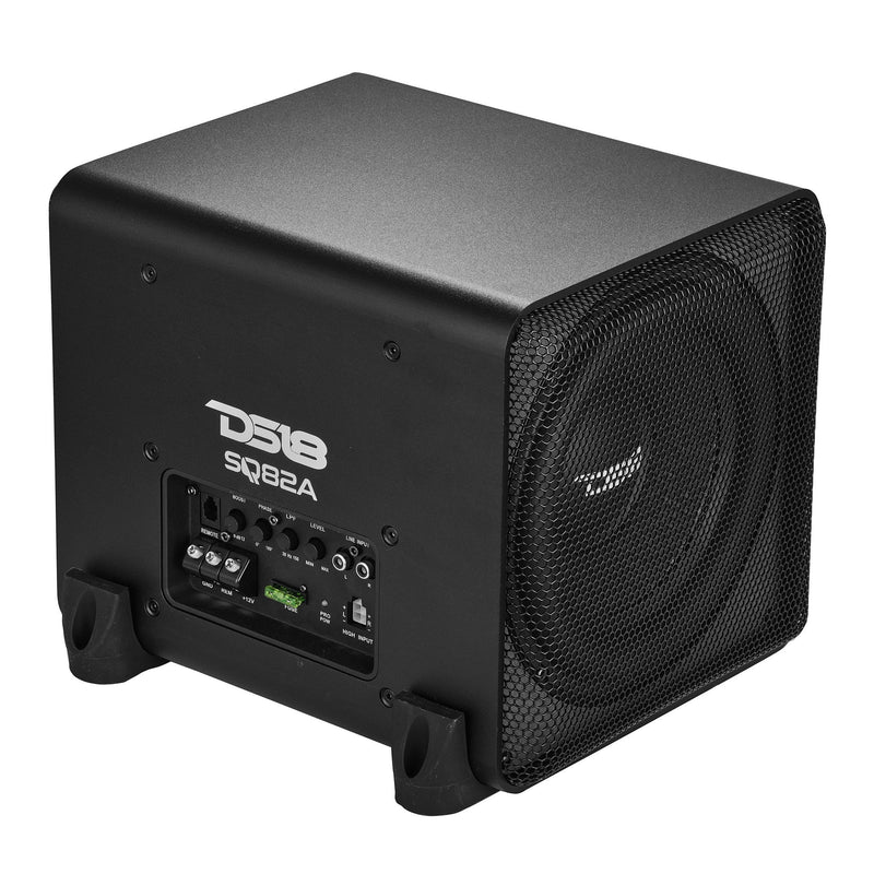 Dual 8" Loaded Amplified High End Aluminum Subwoofer Enclosure 300 Watts Rms