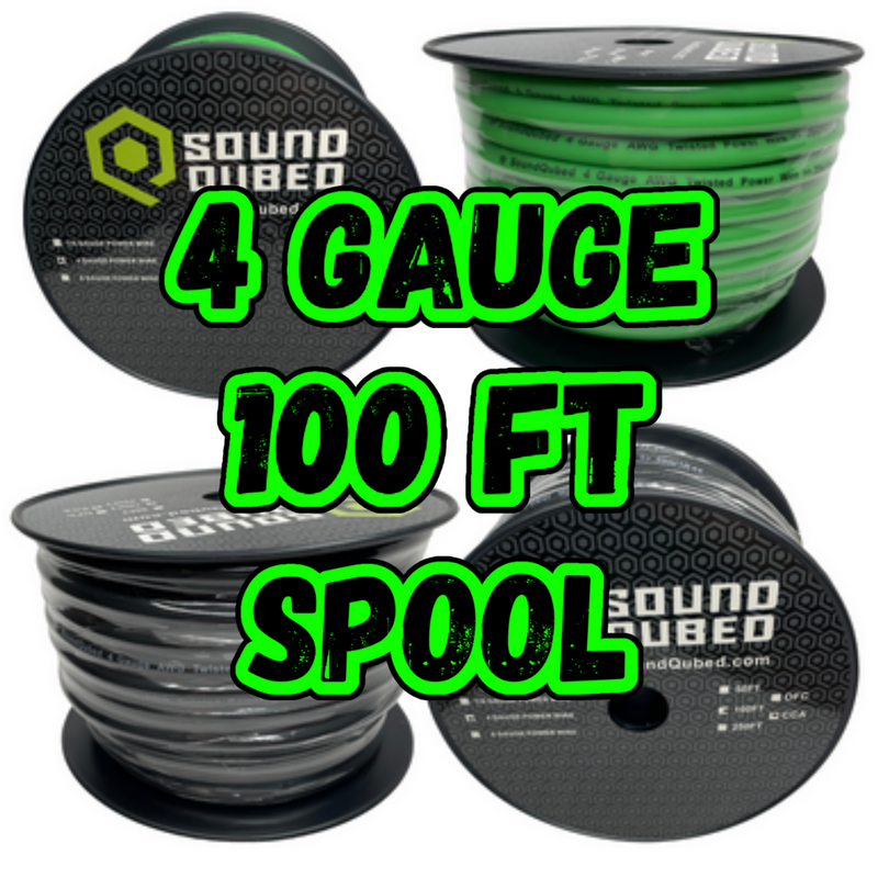 SOUNDQUBED 4ga Power and Ground Wire (100ft Spool)