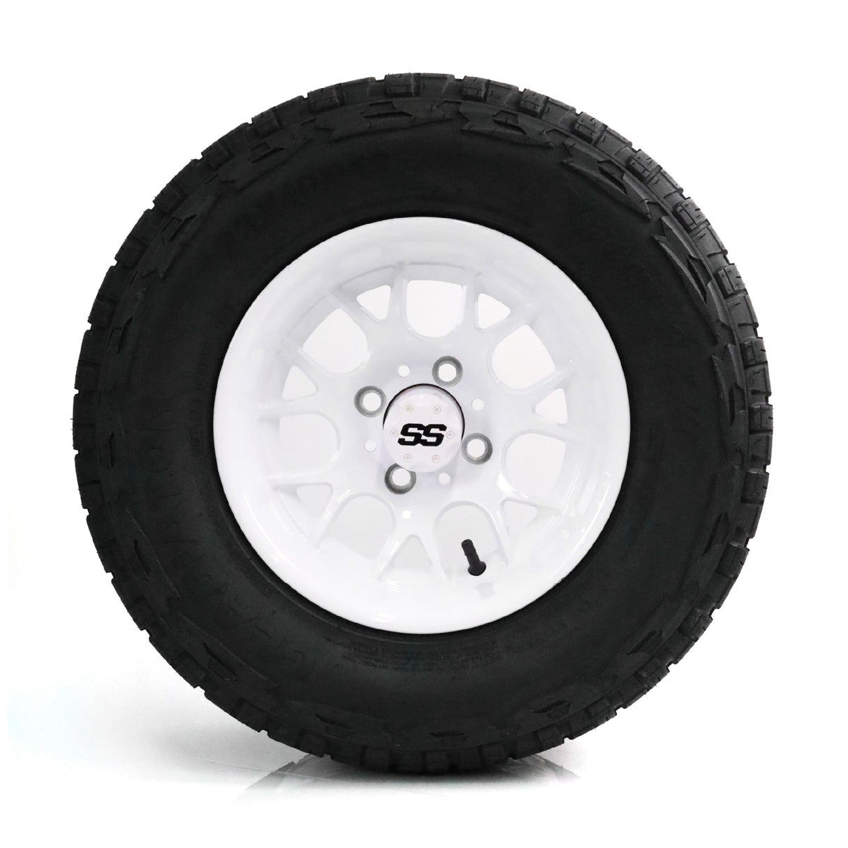 SS Wheels Alpha 12x7 Gloss White & X Comp X/T Tire Package