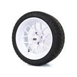 SS Wheels Alpha 14x7 Gloss White & X Comp A/T Tire Package