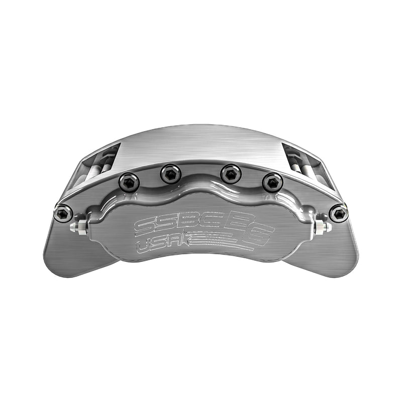 American Made B6-Brawler 6-Piston Direct Fit Billet Aluminum Rear Caliper Upgrade Kit. Clear A414-21