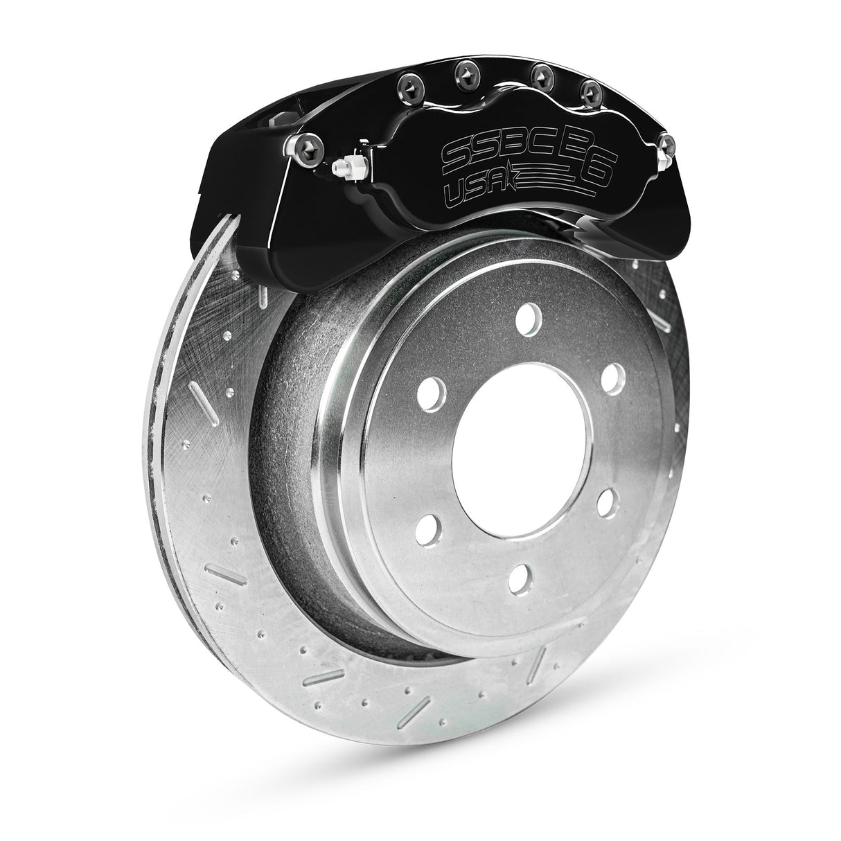 American Made B6-Brawler Direct Fit Billet Aluminum Rear Caliper Upgrade Kit. Black A414-21BLK