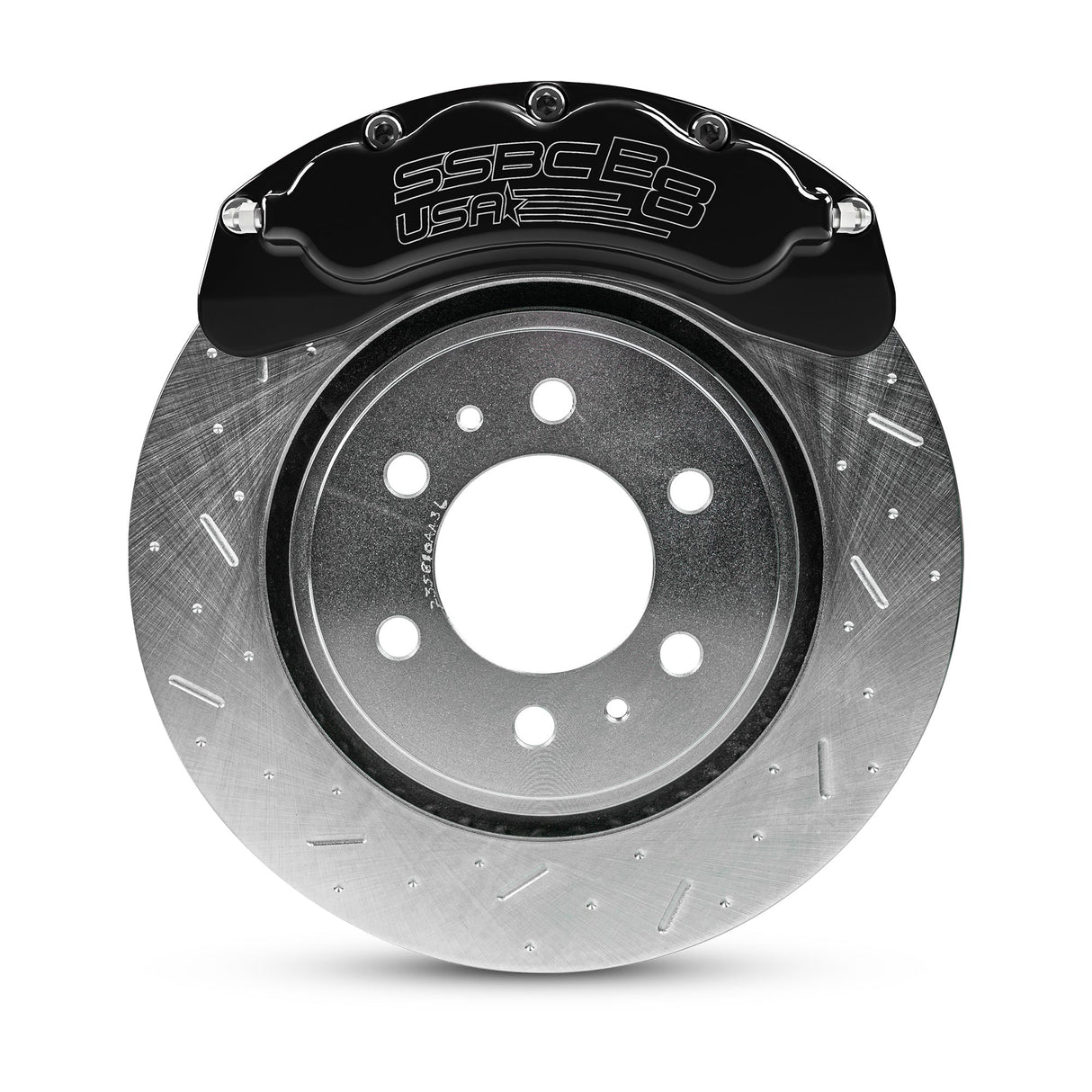 American Made B8-Brawler 8 Piston Direct Fit Front Caliper Disc Brake Kit W/DS Rotors. Black A414-20BLK-DS
