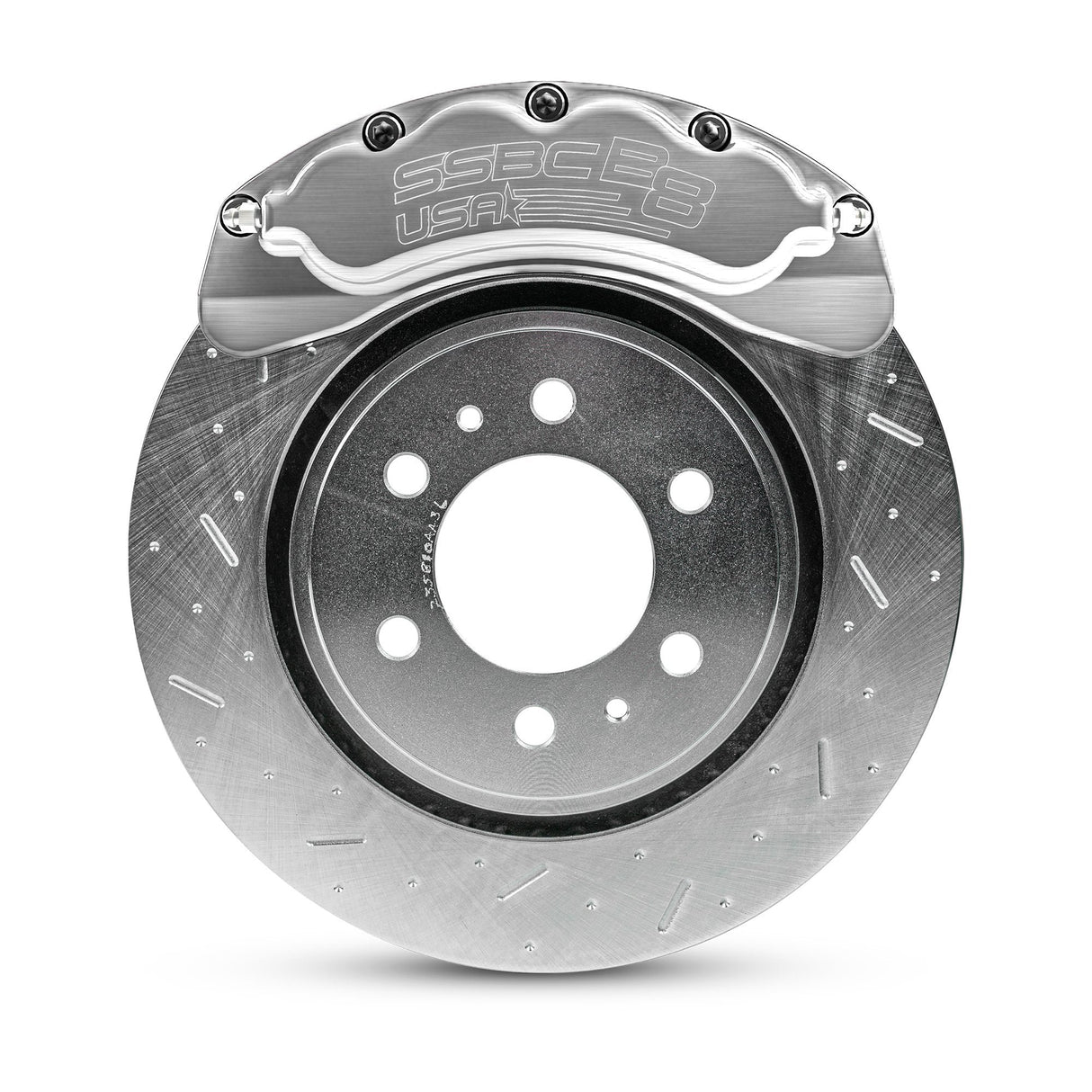 American Made B8-Brawler 8 Piston Direct Fit Front Caliper Disc Brake Kit W/DS Rotors. Clear A414-20-DS