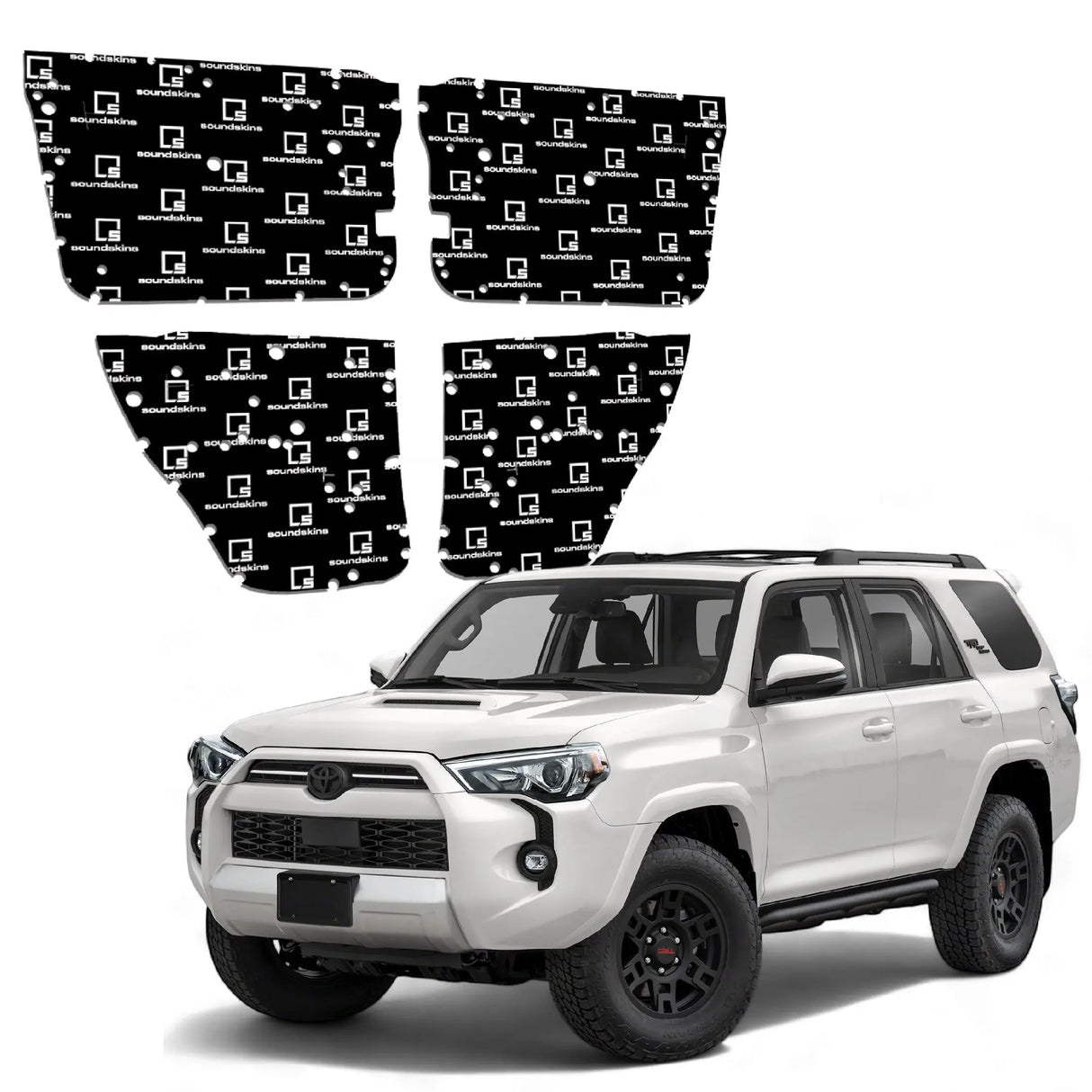 SoundSkins | 2010-2024 Toyota 4Runner 4-Door Sound Deadening Vehicle Specific Kit | SSK-4RNR | 3 Layers (Acoustic Foam, Foil, Rubber Butyl), 23 sq ft SoundSkins Global